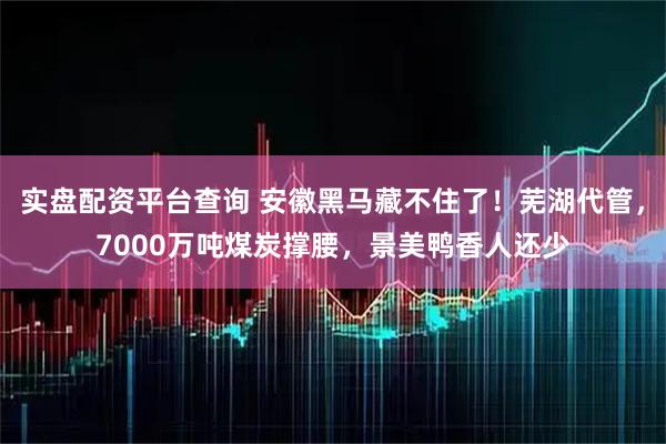 实盘配资平台查询 安徽黑马藏不住了！芜湖代管，7000万吨煤炭撑腰，景美鸭香人还少
