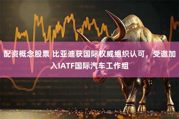 配资概念股票 比亚迪获国际权威组织认可，受邀加入IATF国际汽车工作组